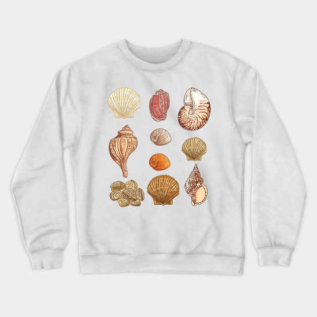 Seashells Crewneck Sweatshirt by SWON Design